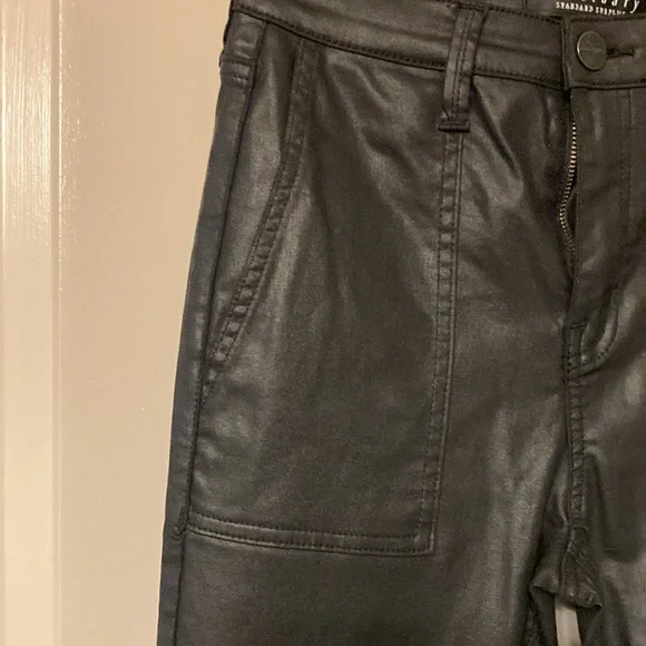 Sanctuary high waisted coated, black skinny jeans, size 26 - Picture 2 of 7